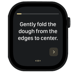 Mise Apple Watch cooking screen